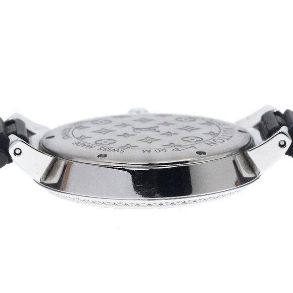 LOUIS VUITTON Tambour Q13ML Diamond Bezel Silver Dial Quartz Ladies Watch - Picture 6 of 11